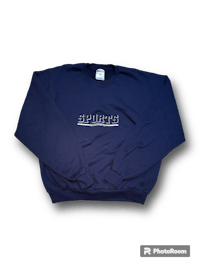 a navy sweatshirt with the word'shine'written on it